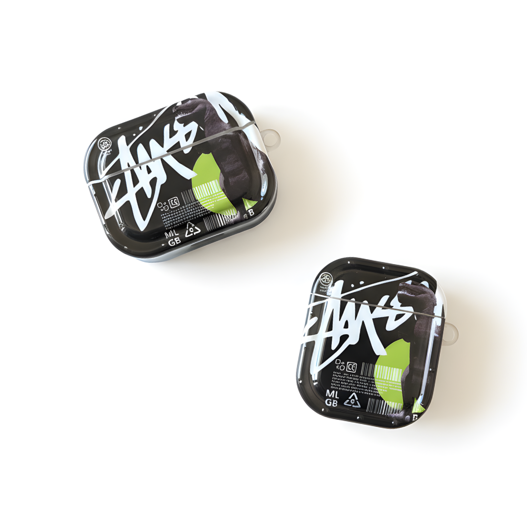 Stussy Black AirPods Case - Streetwear TPU Cover India – LAVIZ